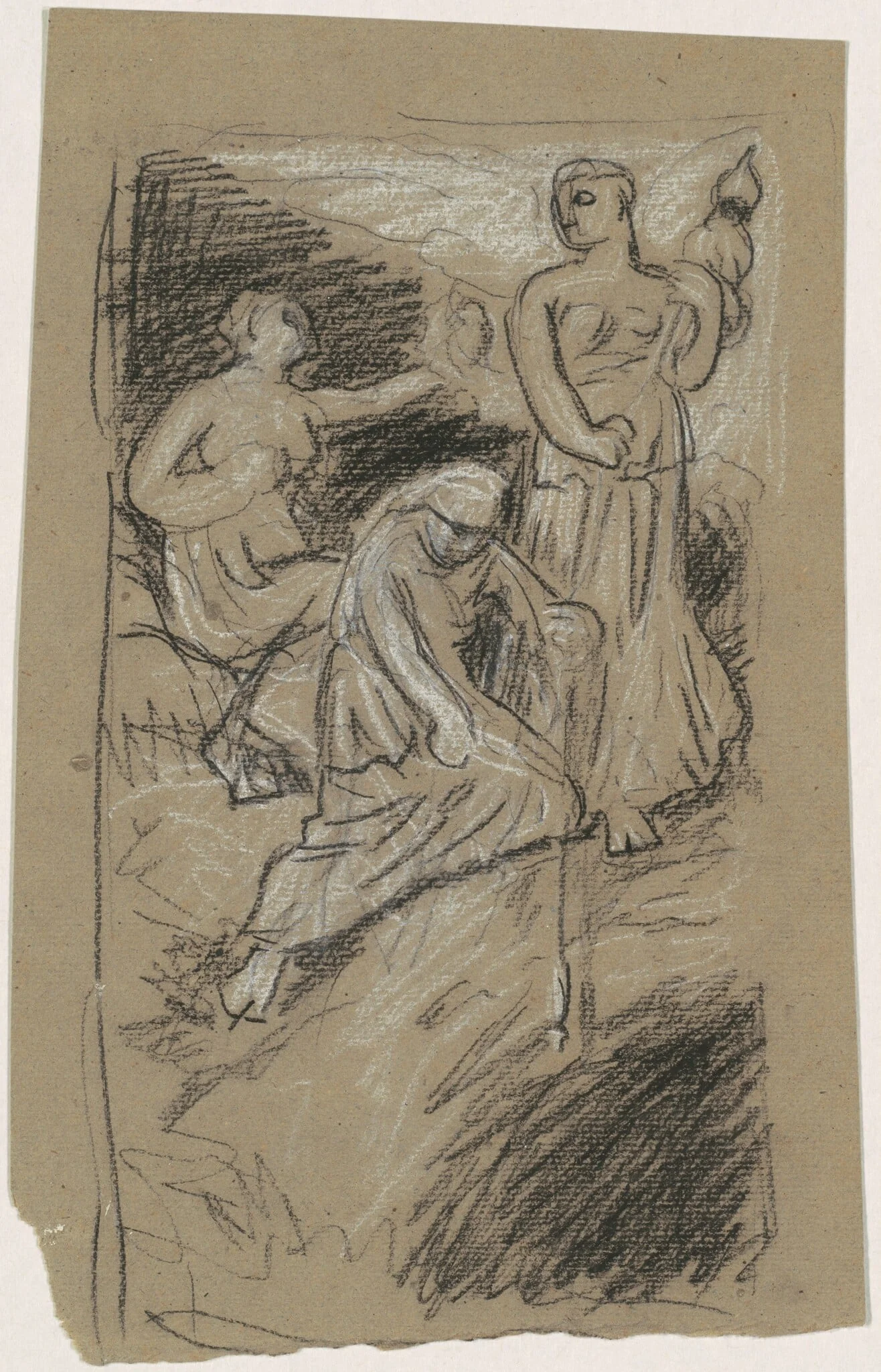 Study for "The Fates Gathering in the Stars", detail