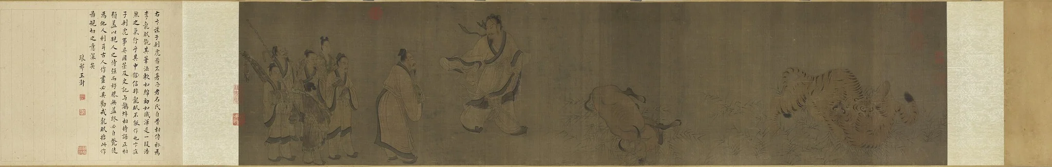 Bian Zhuangzi Killing Tigers, detail