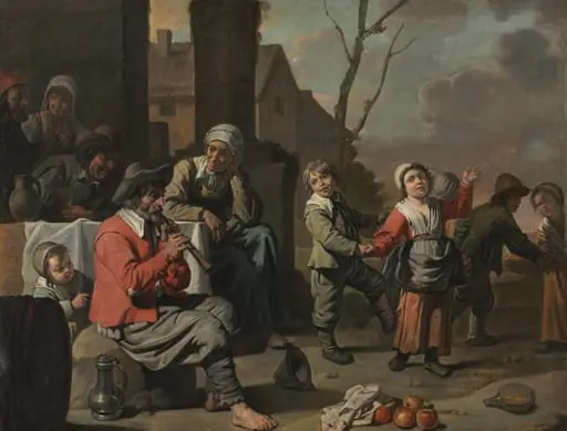 Peasant Children Dancing, by Mathieu Le Nain, unspecified, 1654