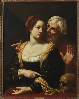 Ill matched (Couple mal assorti), by Simon Vouet, oil, 1629