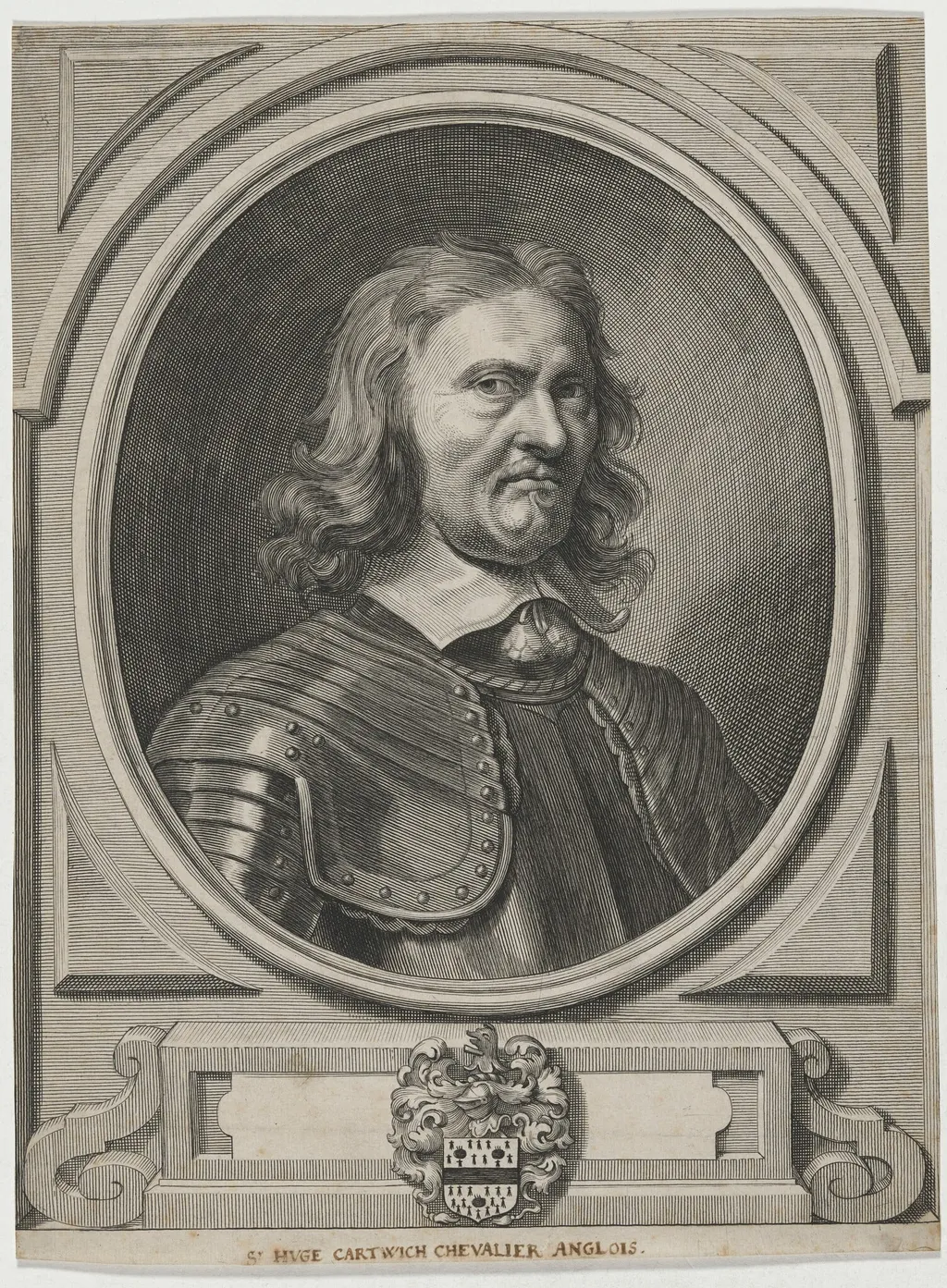 Sir Hugh Cartwright, by Lucas Vorsterman II, ink, 1664