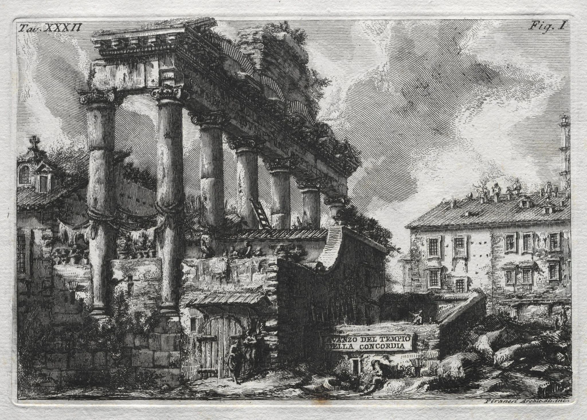 Avanco del Tempio della Concordia, detail