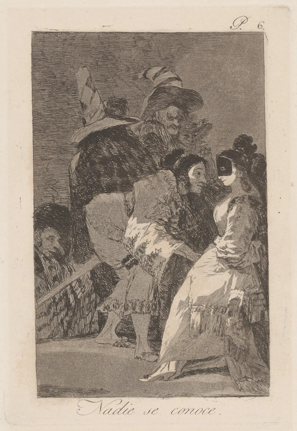 Nadie se conoce (Nobody Knows Himself), by Francisco de Goya, ink, 1799