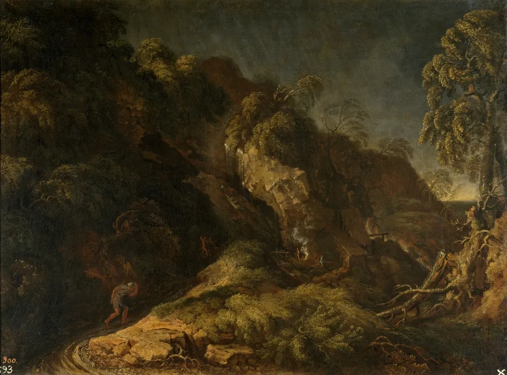 El huracán, by Gaspard Dughet, oil, 1667
