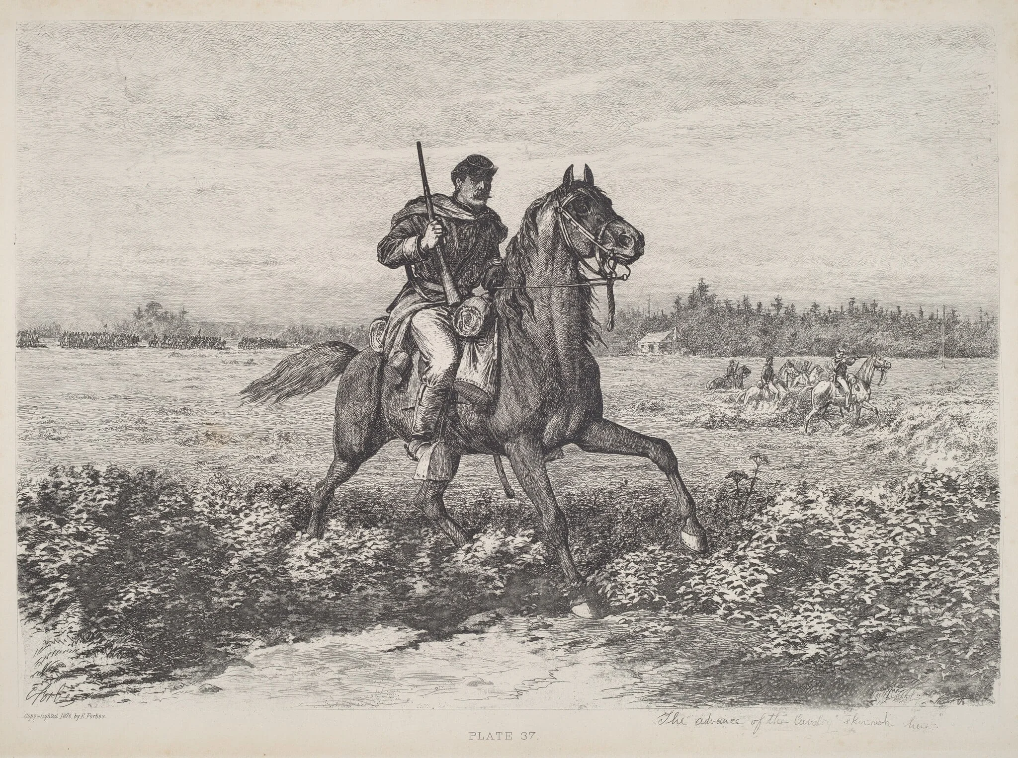 The Advance of the Cavalry, detail