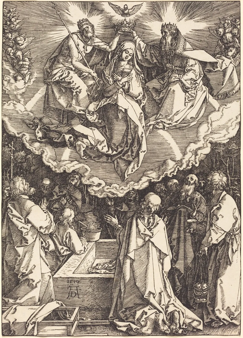 The Assumption and Coronation of the Virgin, by Albrecht Dürer, ink, 1510