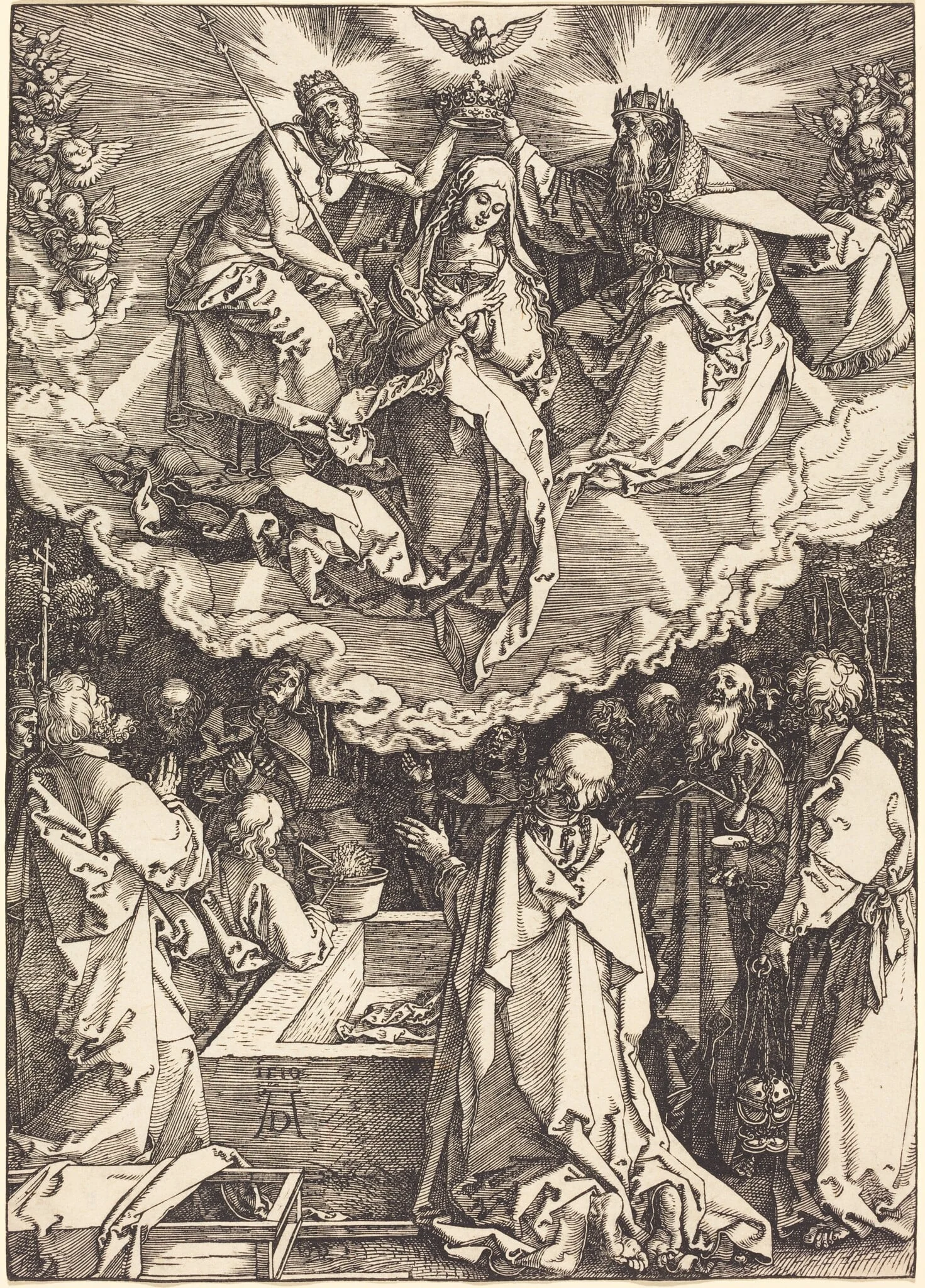 The Assumption and Coronation of the Virgin, detail