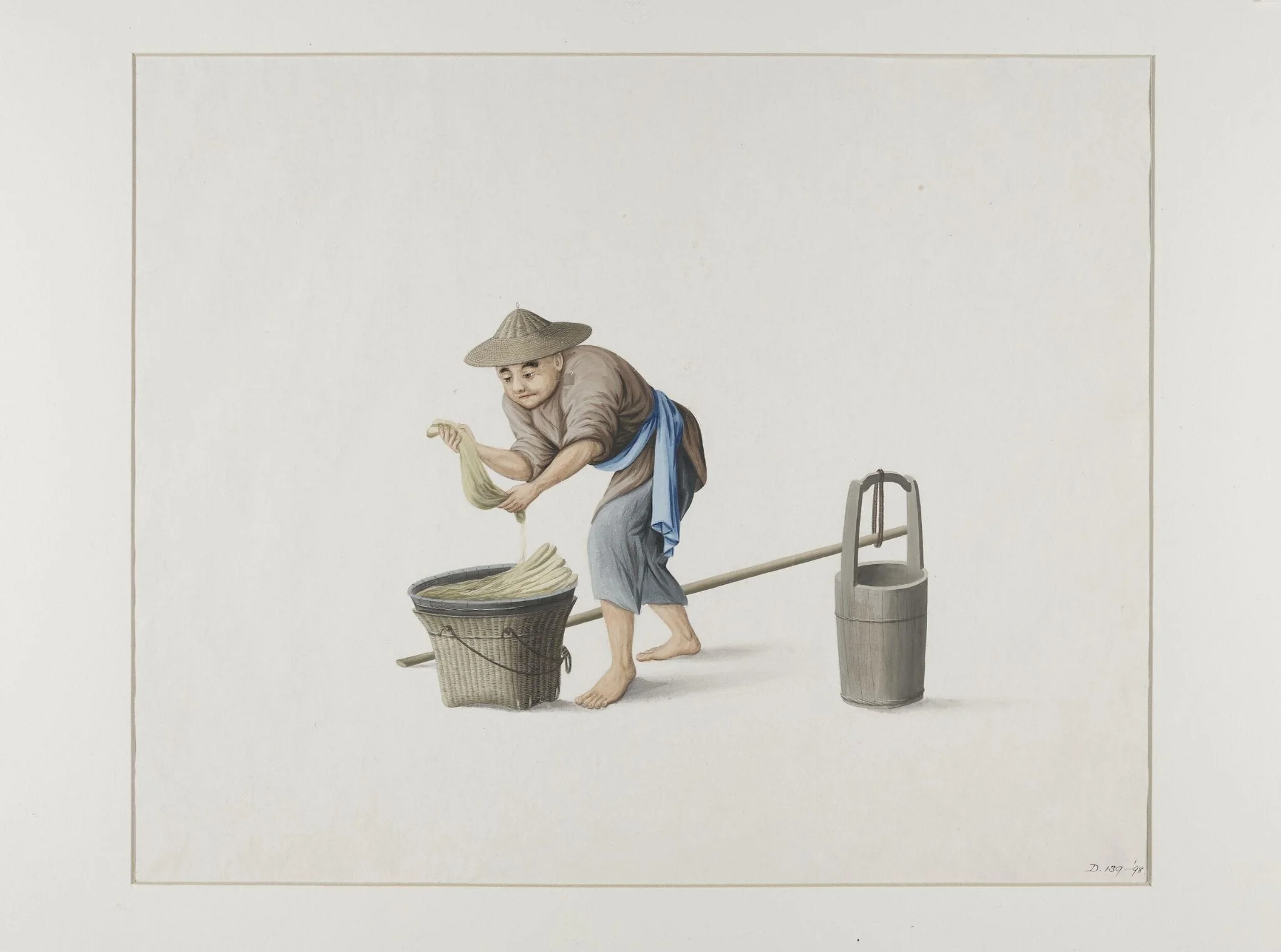 Man Selling Salted Cabbage, detail