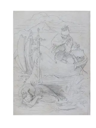 Morte d'Arthur, by Daniel Maclise, 1825