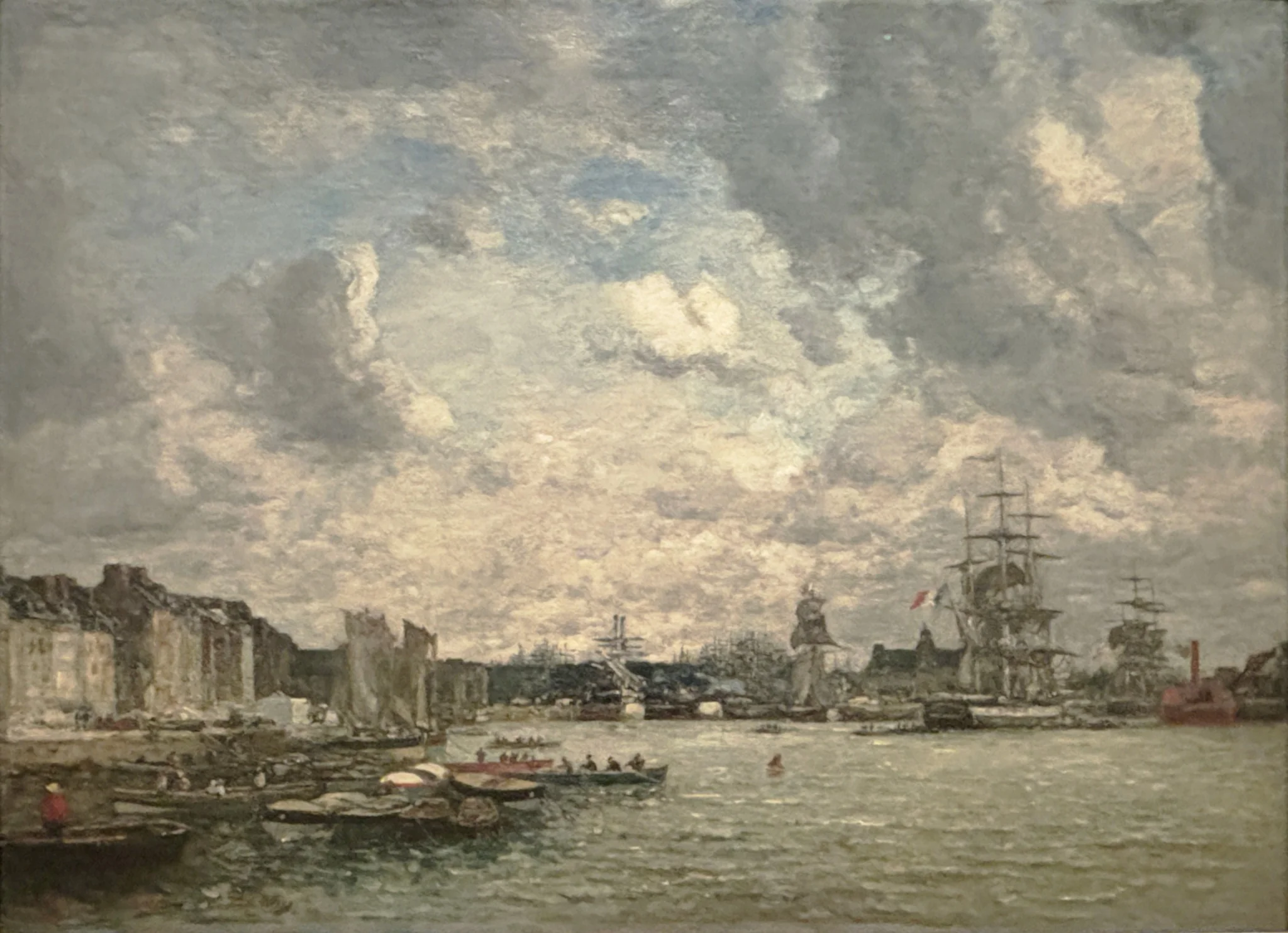 Sailing Ships in Port, detail