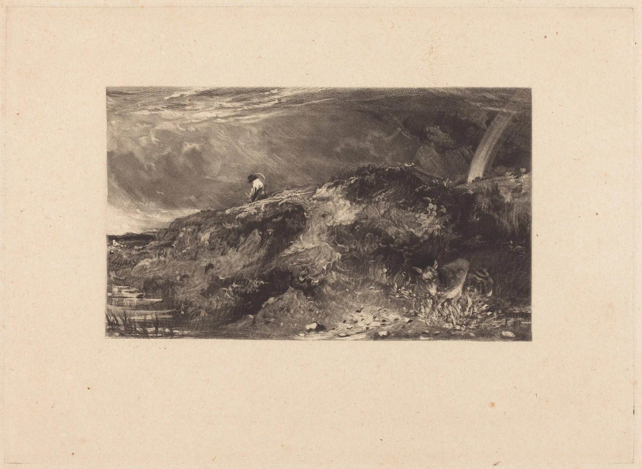 Hampstead Heath, with St. Paul's in the Distance (Vignette), detail