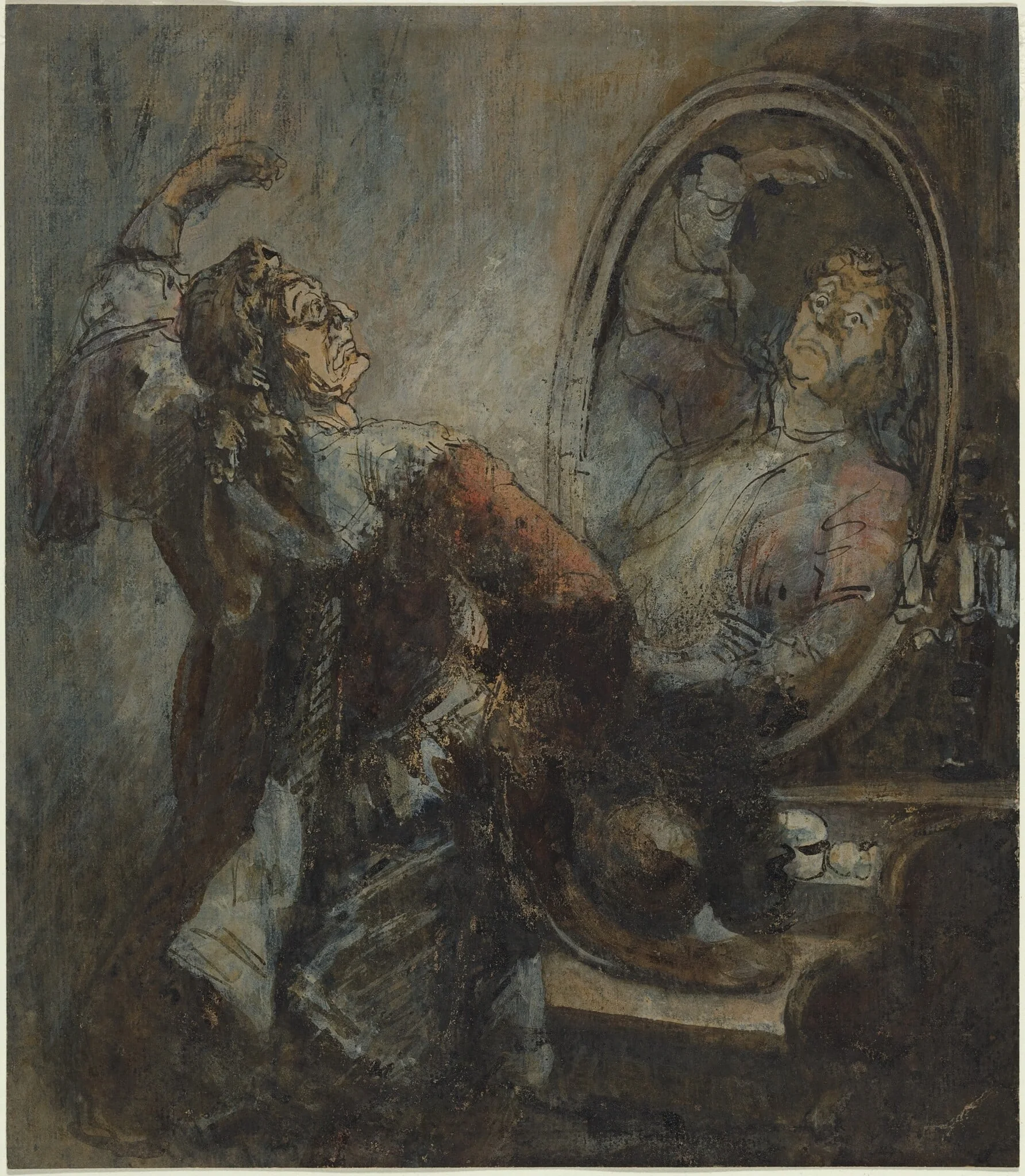 Actor Posing in Front of a Mirror, detail