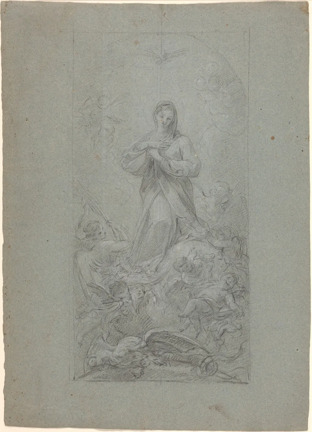 The Virgin Immaculate, by Martino Altomonte, chalk, 1727