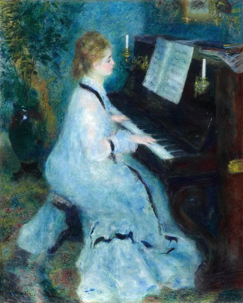 Woman at the Piano, by Auguste Renoir, oil, 1875