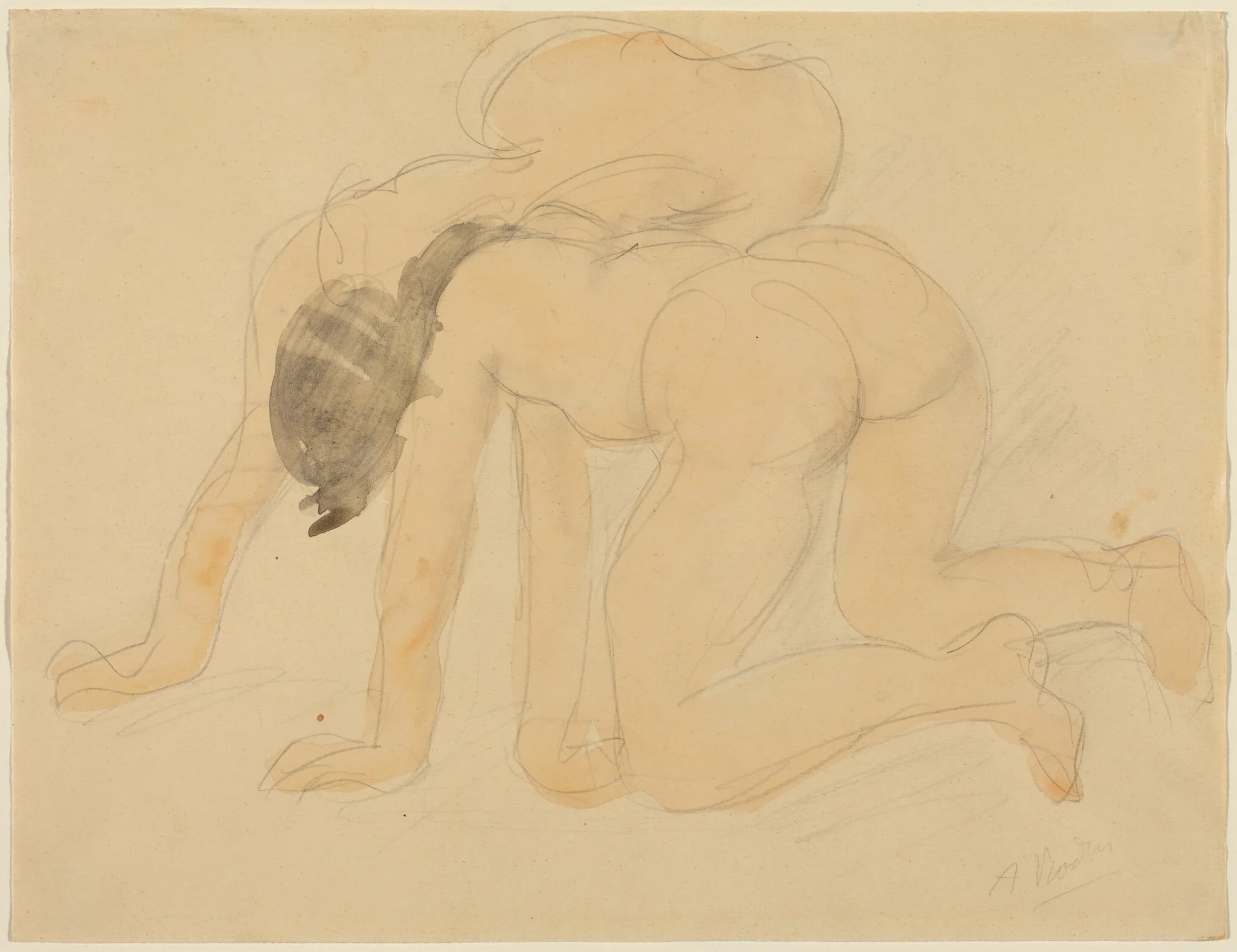 Two Nudes, detail