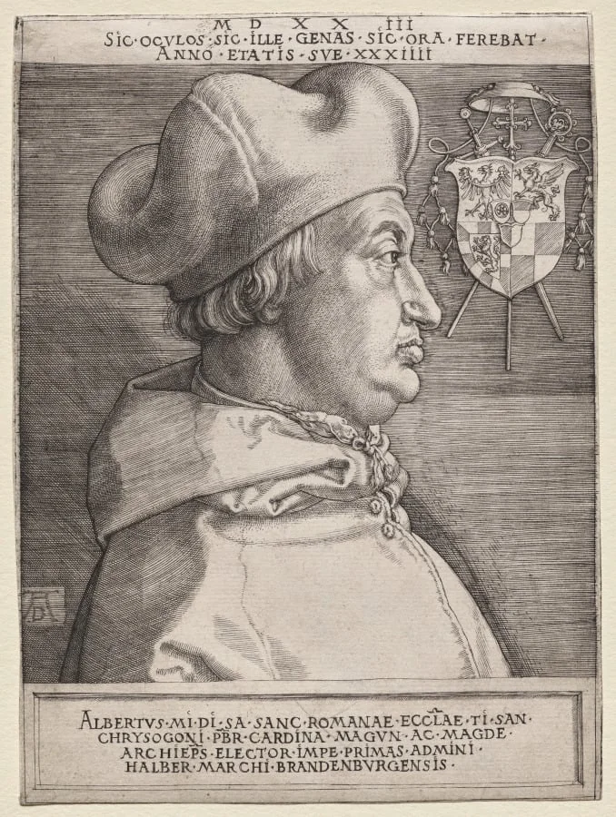 Cardinal Albrecht of Brandenburg - the Large Plate, detail