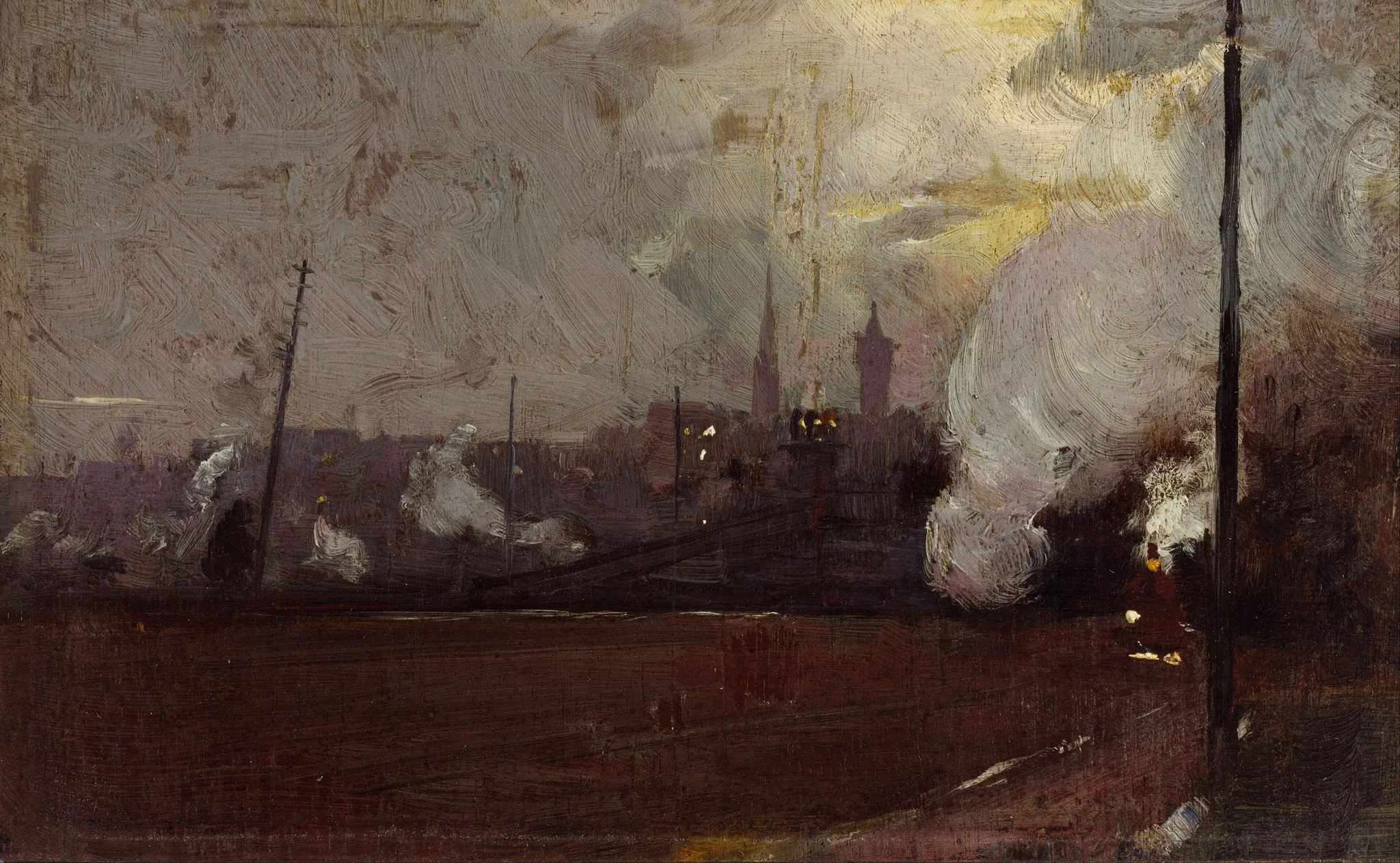 Evening train to Hawthorn, detail
