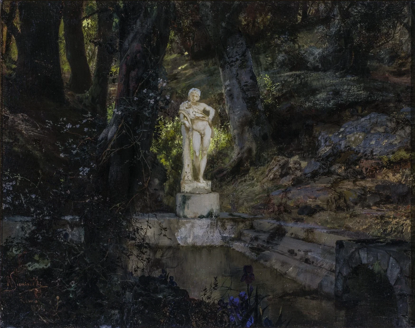 Faun's pond, detail