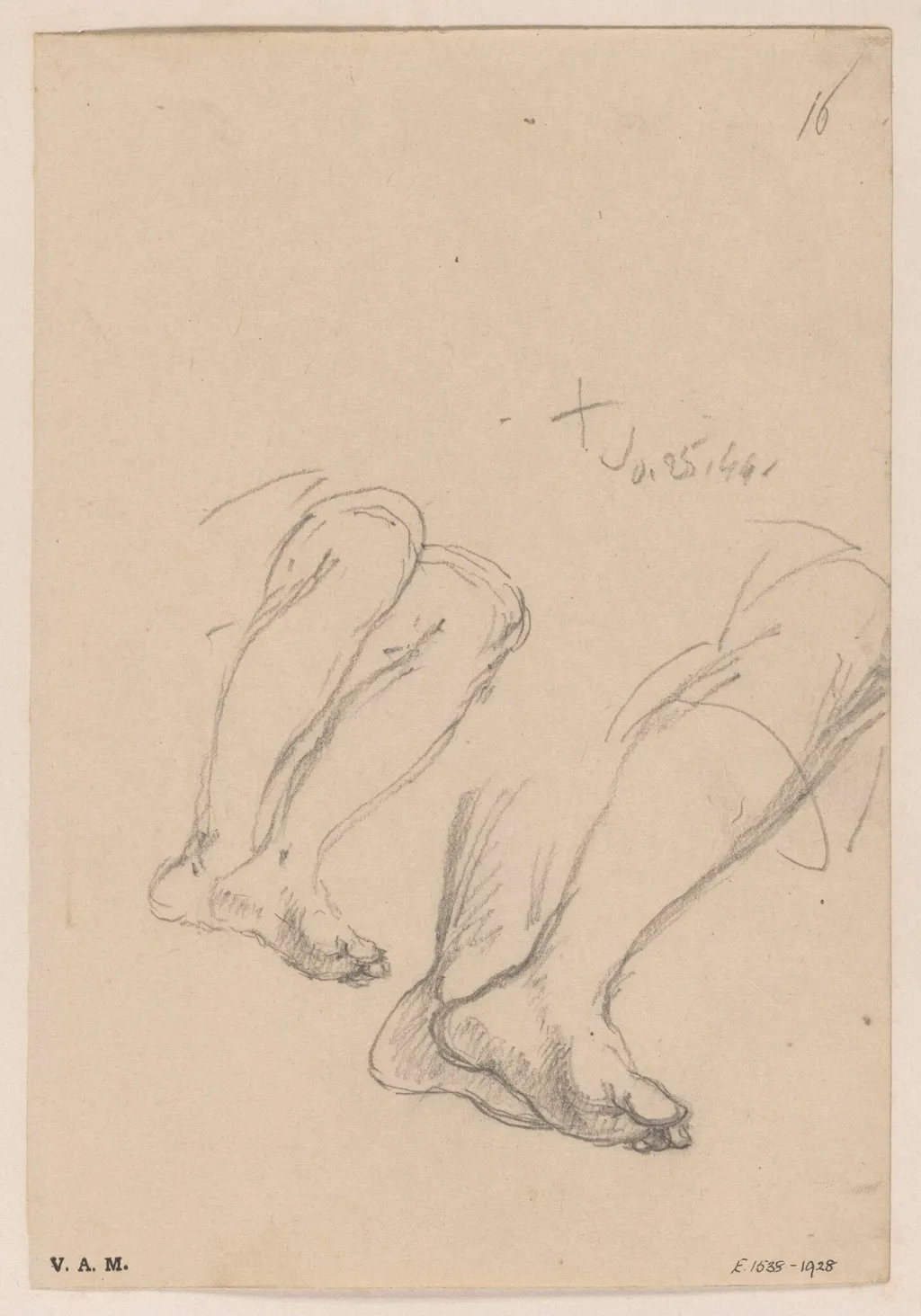 Two drawings of a pair of legs, by George Chinnery, 16