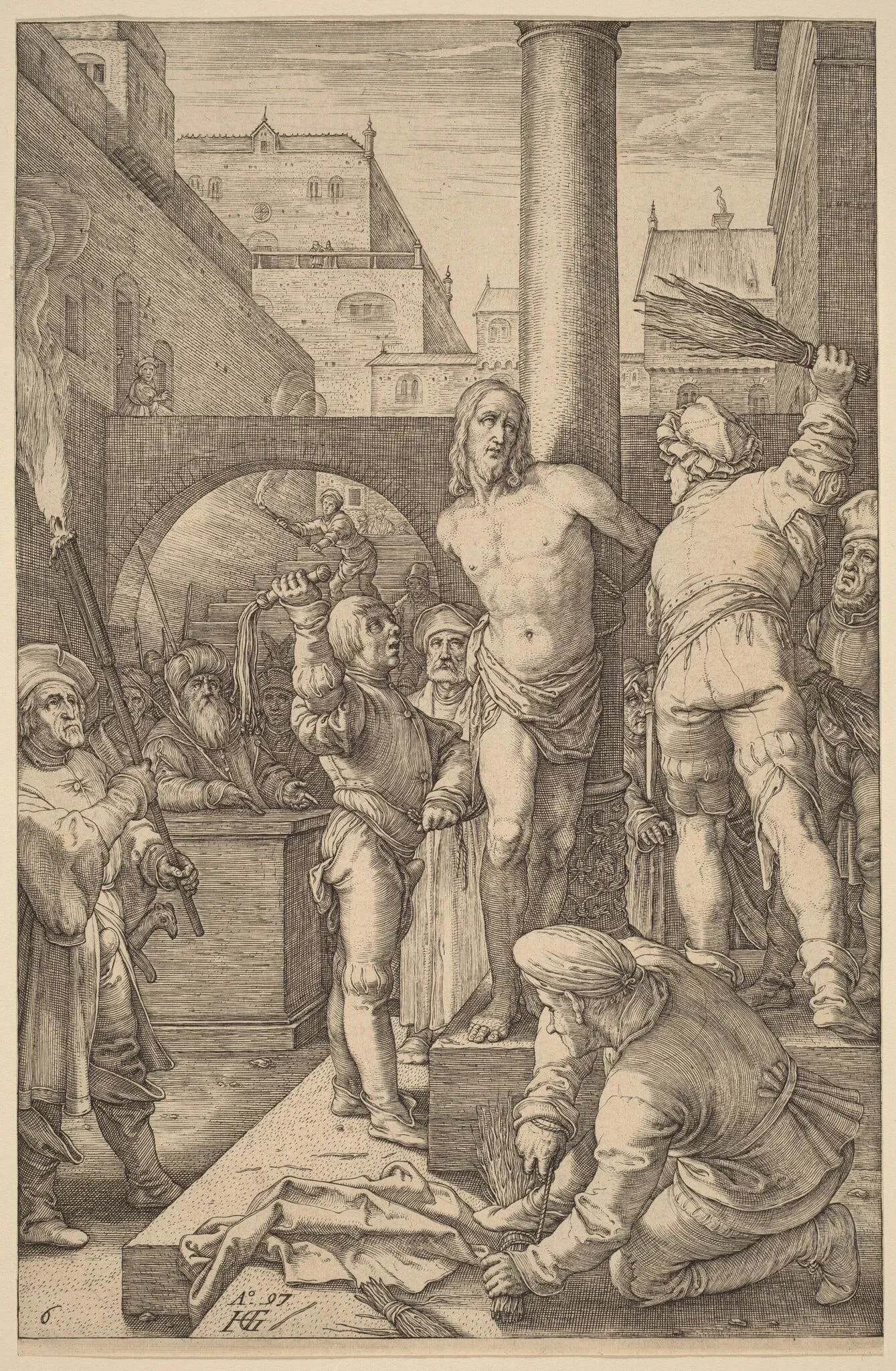 Flagellation of Christ, detail