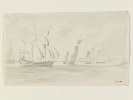 Shipping in a breeze in the Thames or the Medway, by John Constable, watercolor, 1803