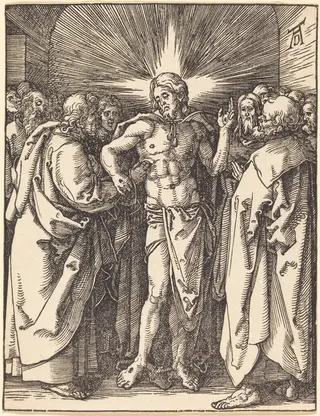 Doubting Thomas, by Albrecht Dürer, ink, 1510