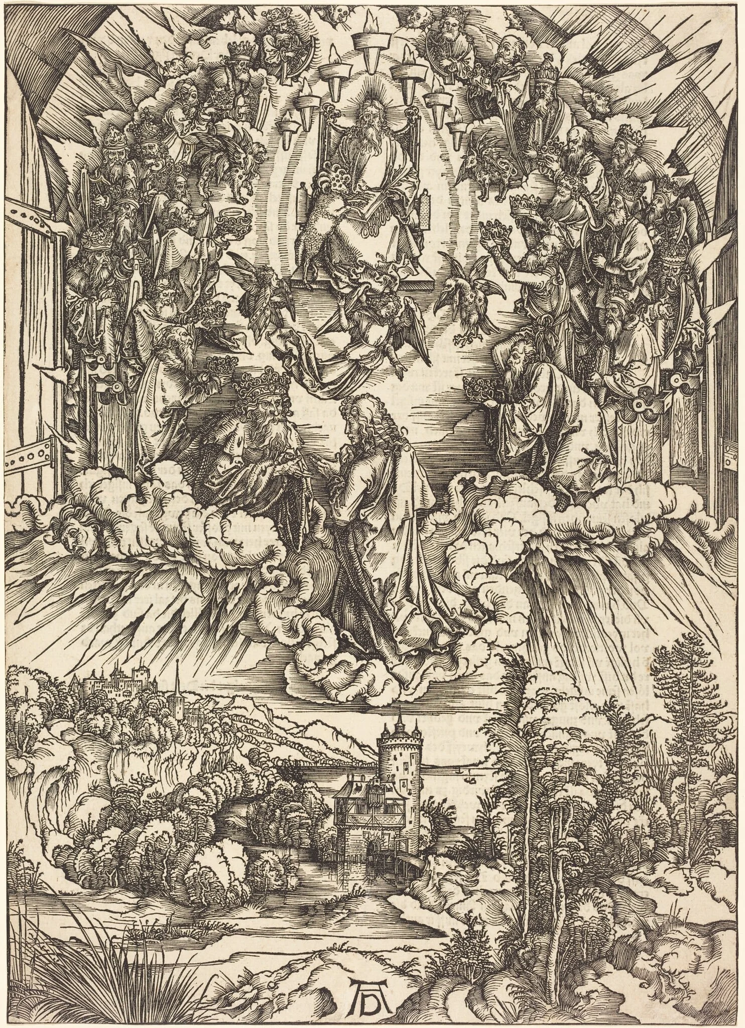 Saint John before God and the Elders, detail