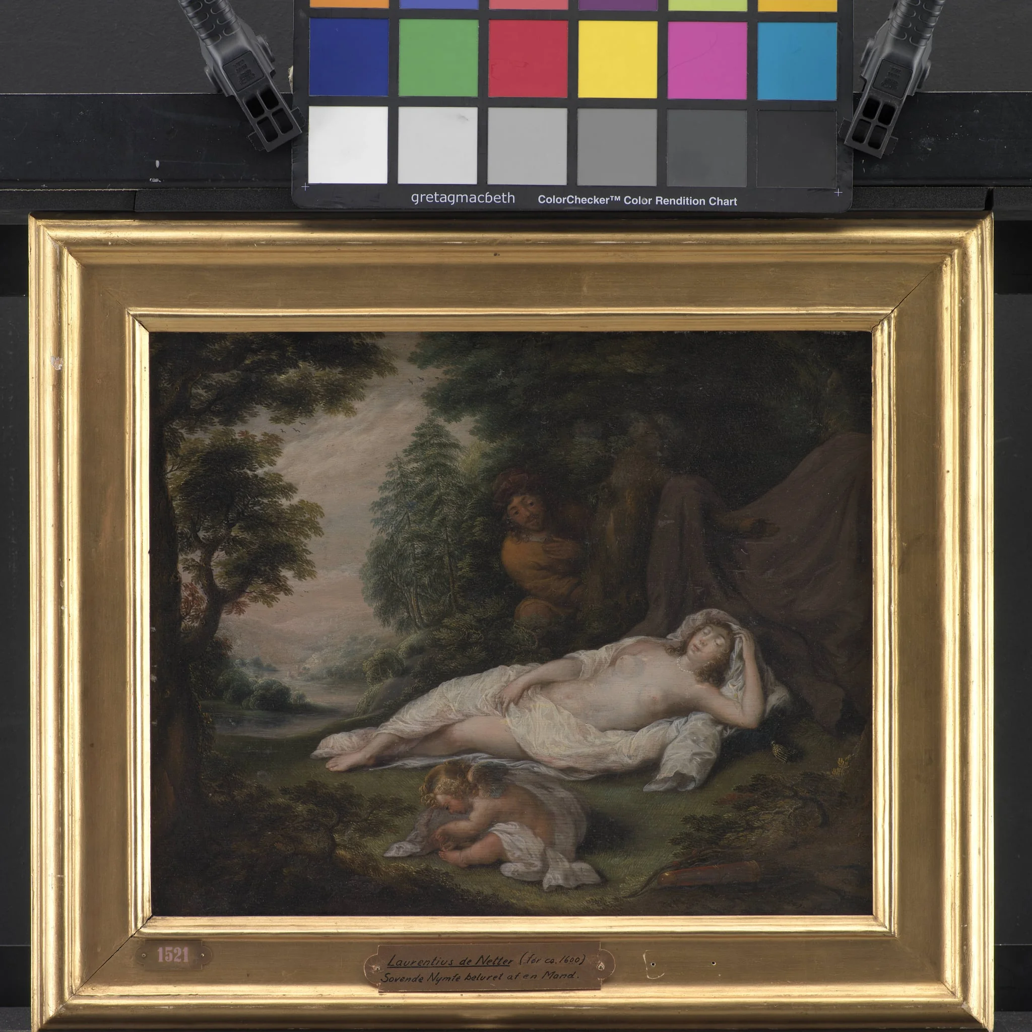 Sleeping Nymph Watched by a Man, detail