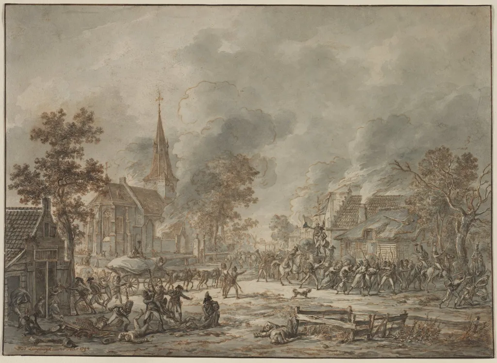Pillaging Soldiers, by Dirk Langendijk, 1794