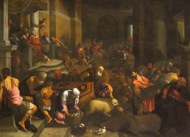 Christ Driving the Money-changers from the Temple, detail