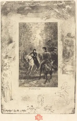 Caramba! Fit-elle (Caramba! She Exclaimed), by Félix-Hilaire Buhot, ink, 1880
