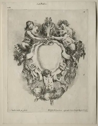 Collection of Various Caprices and New Designs of Cartouches and Ornaments:  No 11, by Stefano Della Bella, 1646