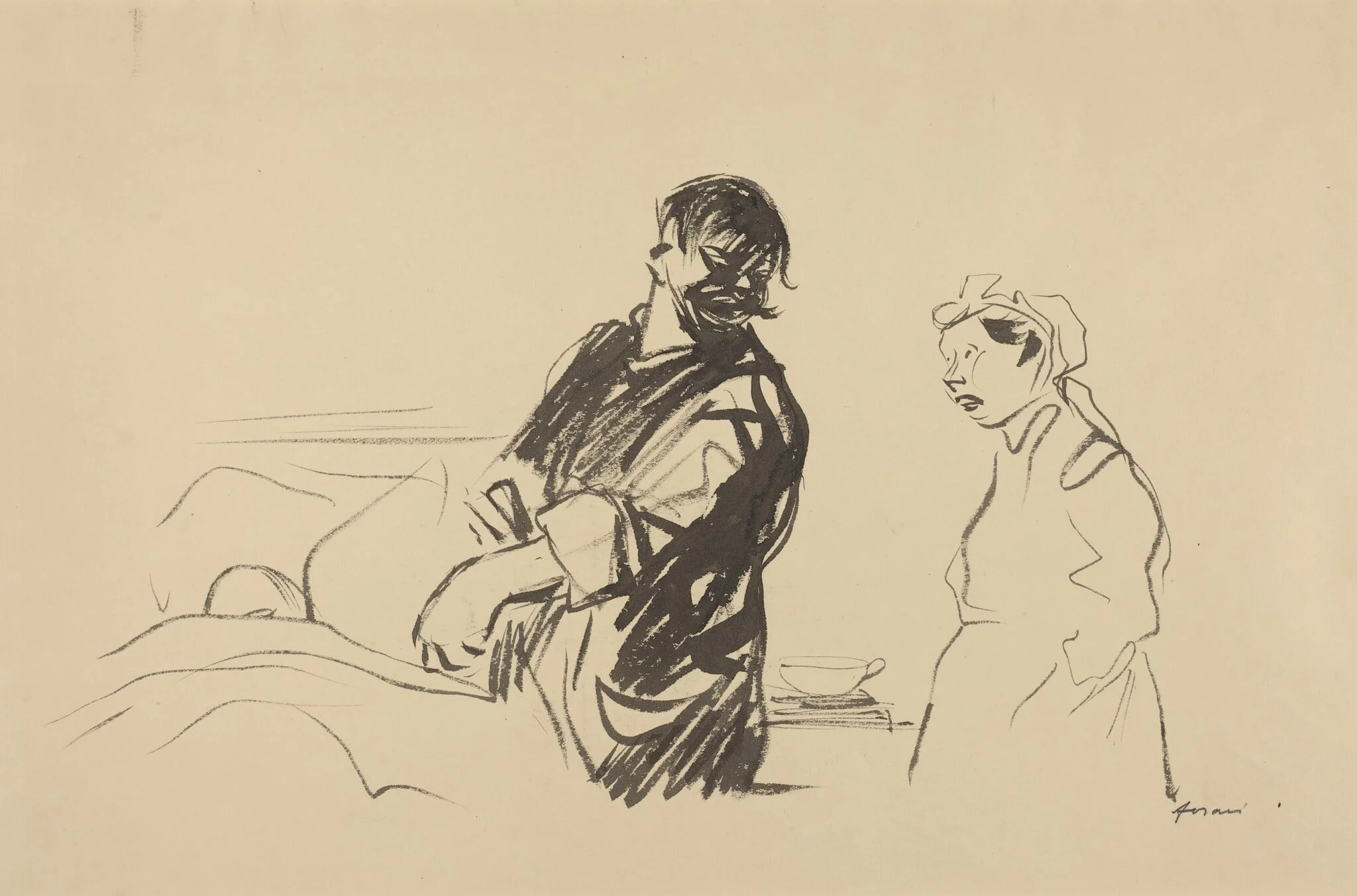 Hospital Scene, detail