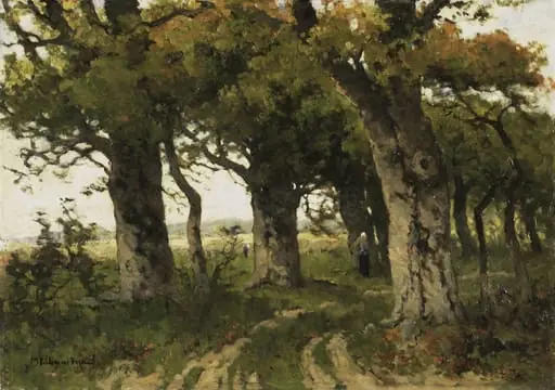 Eikenlaan in de nazomer, by Maria Bilders-van Bosse, unspecified, 1890
