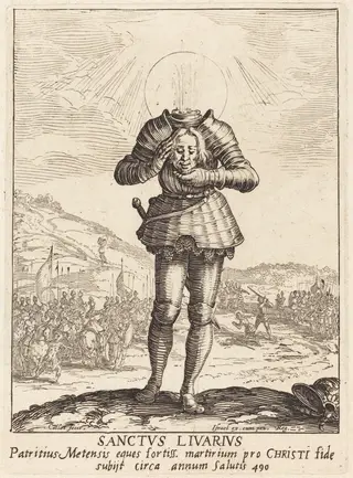 Saint Livier, by Jacques Callot, ink, 1624