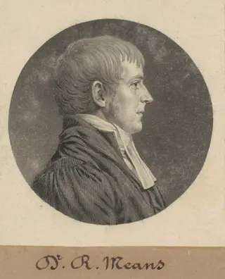 Robert Means, by Charles B. J. Févret de Saint-Mémin, ink, 1809