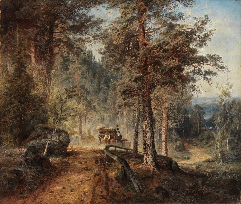 Road in Häme, by Werner Holmberg, oil, 1860