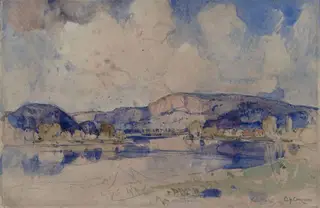 Kinfauns, by David Young RA RSA RWS RSW Cameron, watercolor, 1880
