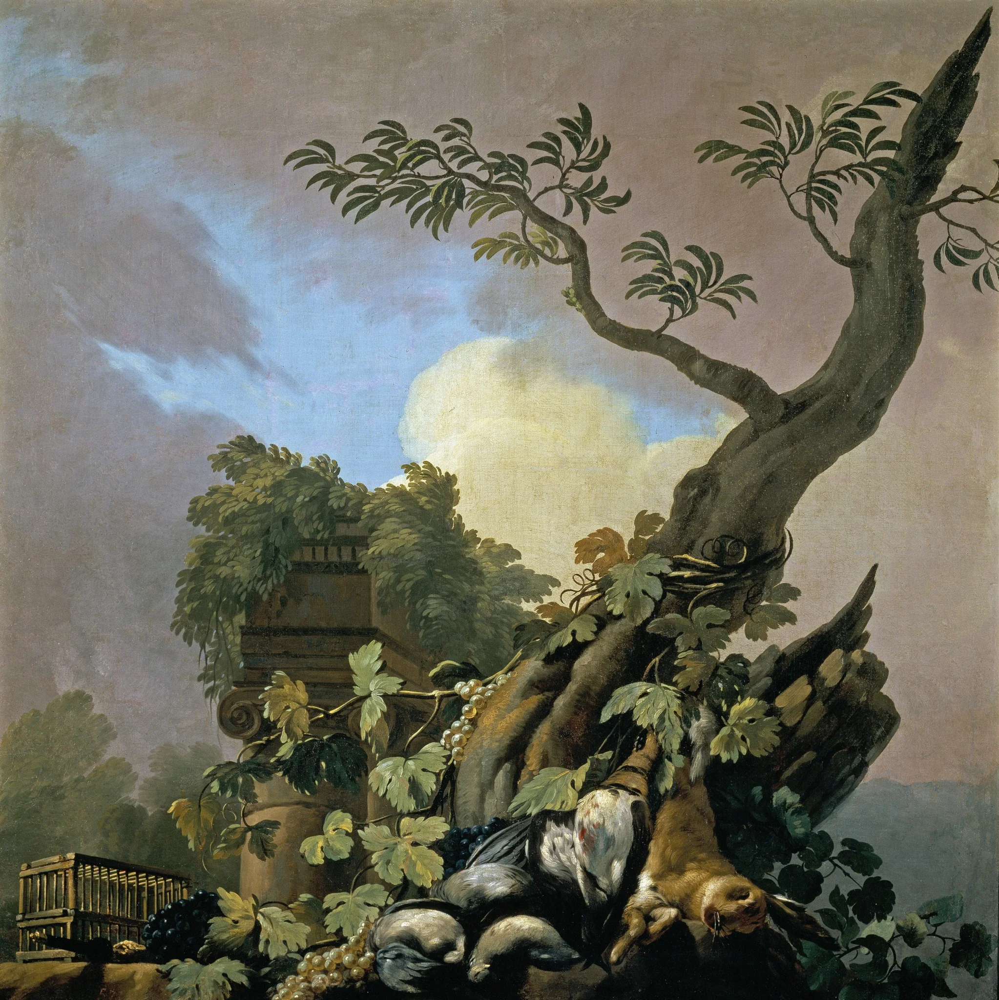 Still-Life with Game Birds and a Hare, detail