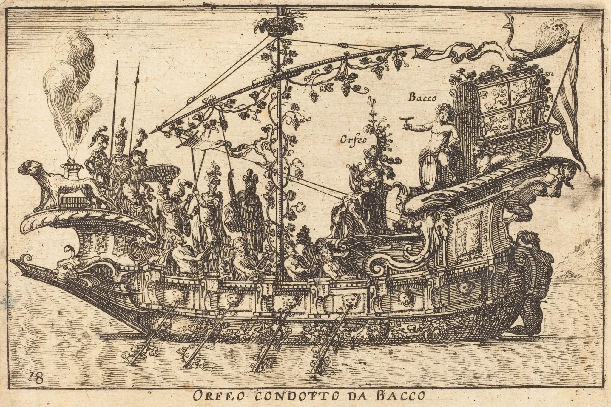Orfeo condotto da Bacco, detail