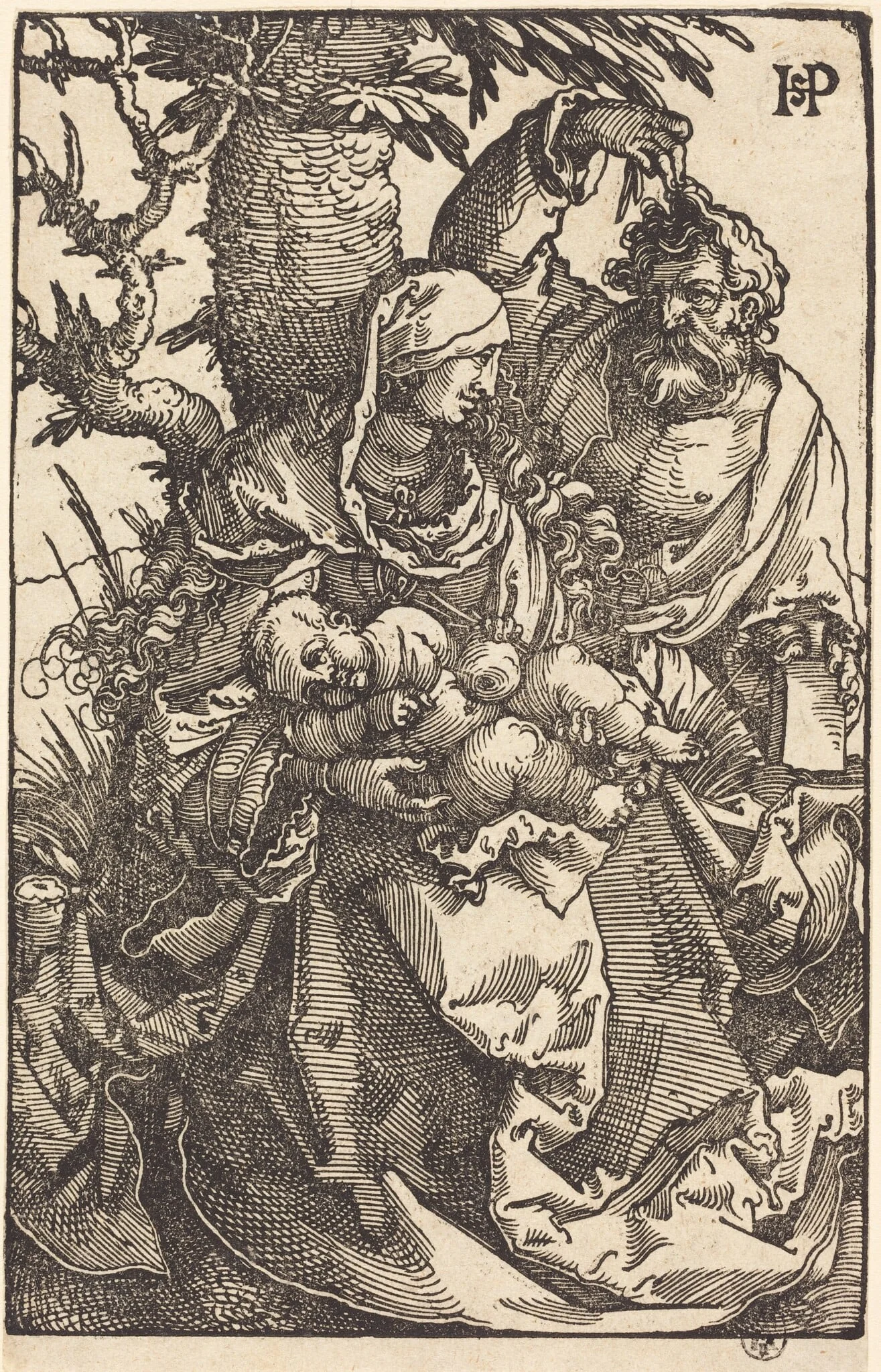 The Holy Family Under a Tree, detail
