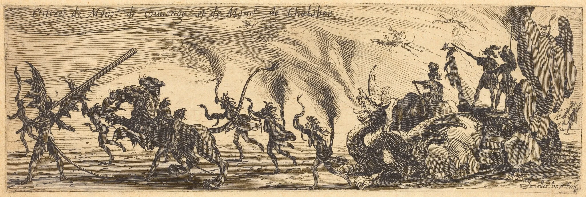 Entry of M. de Couvonge and M. de Chalabre [extra plate], detail