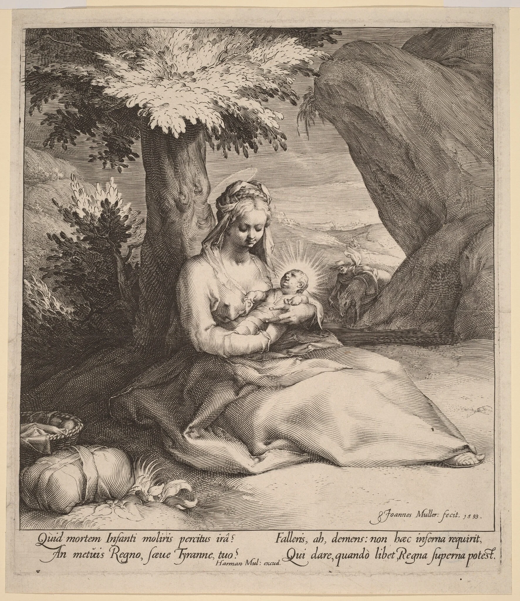 Rest on the Flight into Egypt, detail