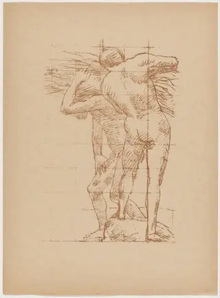 Étude, by Pierre Puvis de Chavannes, ink, 1895