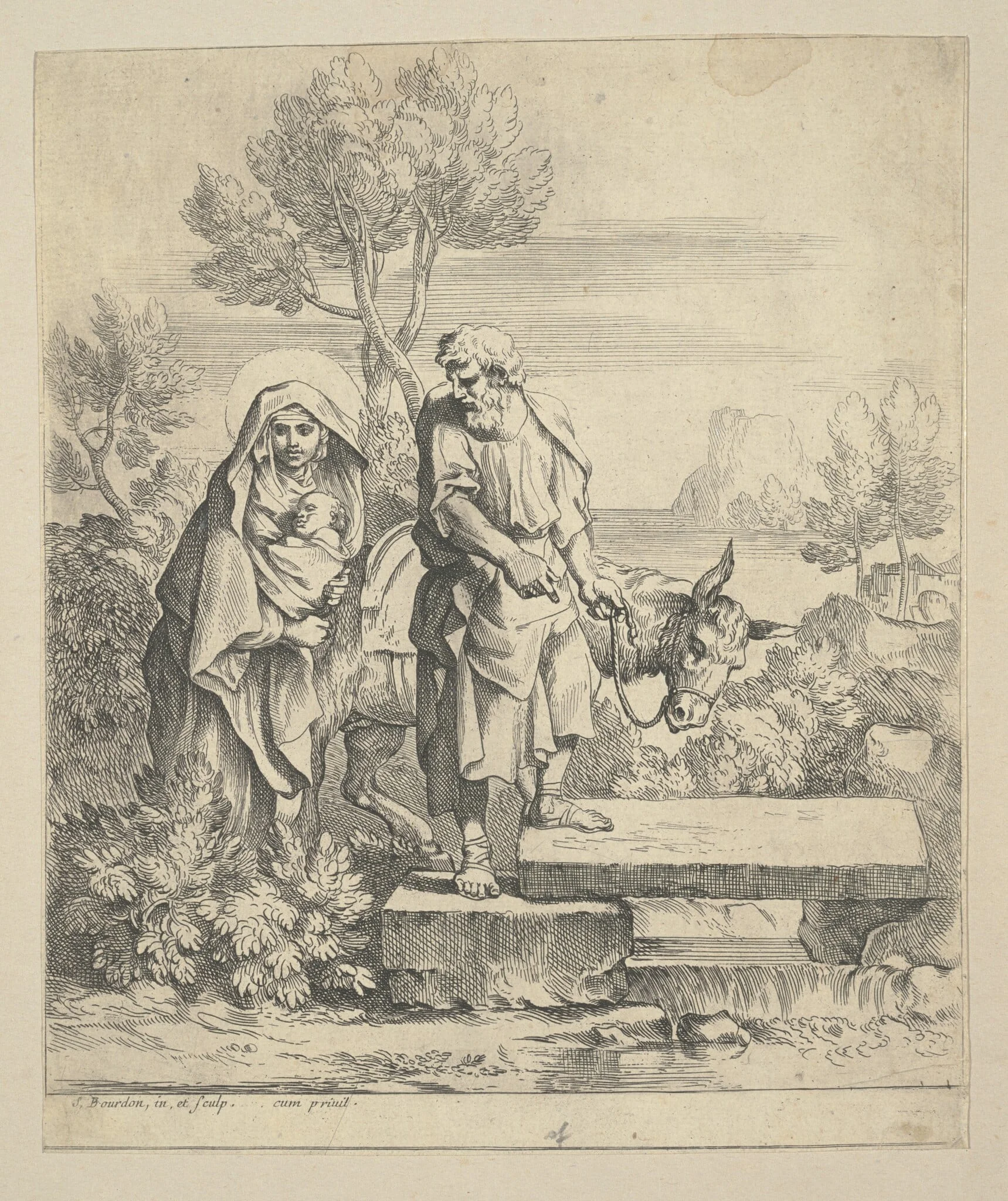 Flight into Egypt, detail