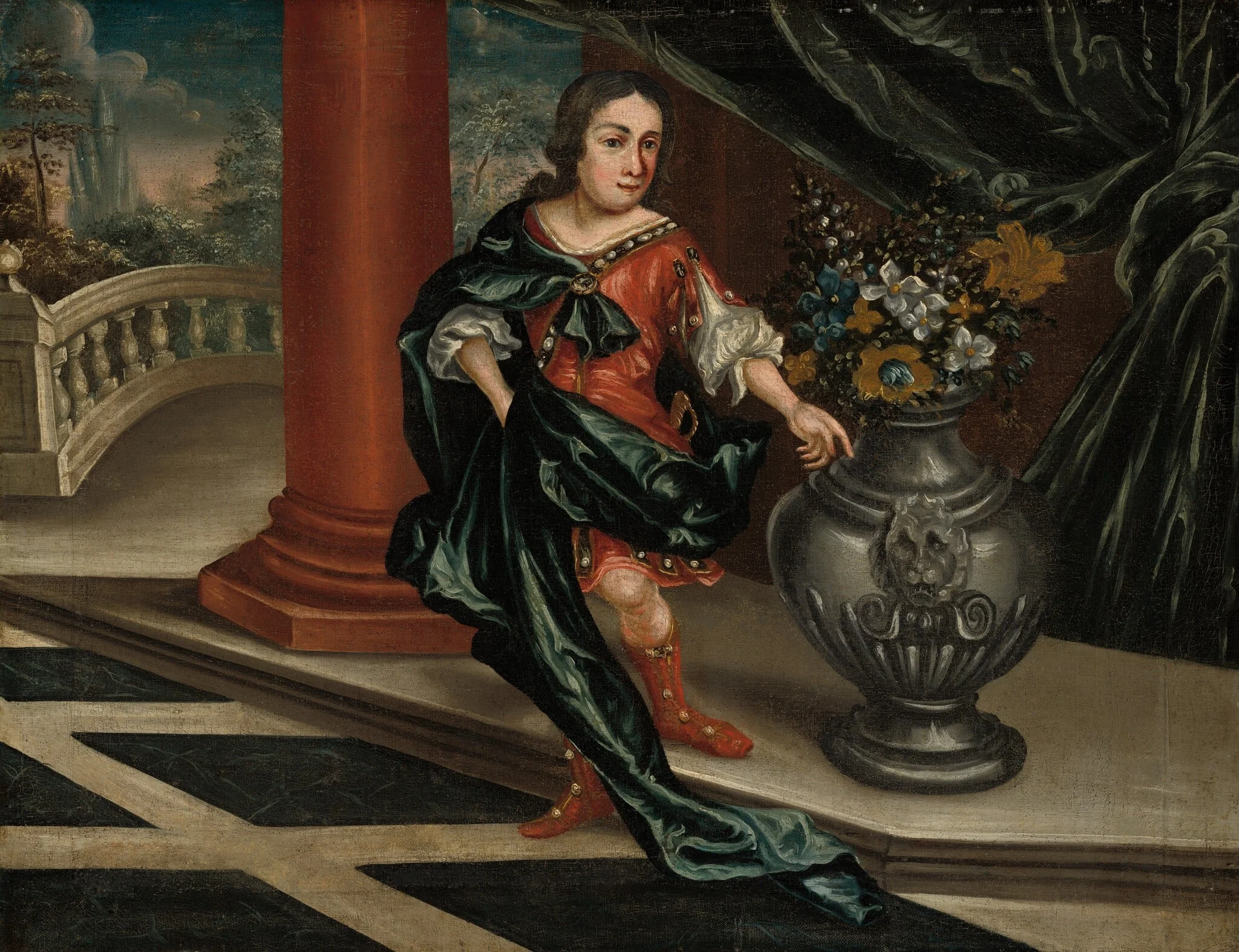 Young Man on a Terrace, detail