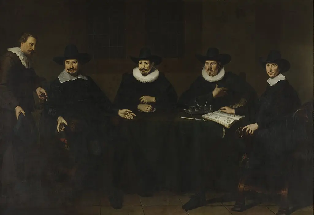 The directors of the serge cloth industry, Amsterdam, 1643, by Dirck van Santvoort, oil, 1643