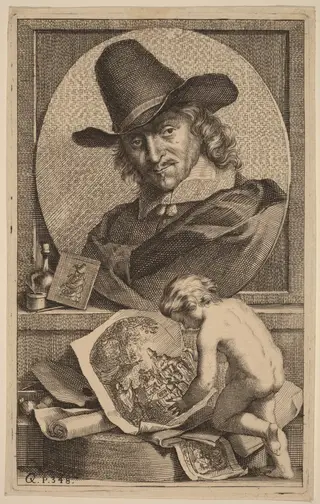 Adriaen van Ostade, by Jacobus Houbraken, ink, 1739