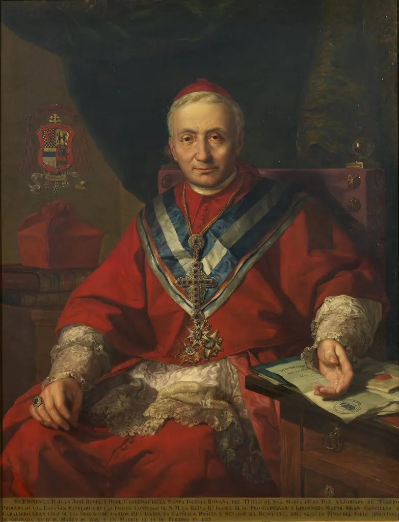 Cardinal Juan José Bonel y Orbe, by Bernardo López Piquer, oil, 1850