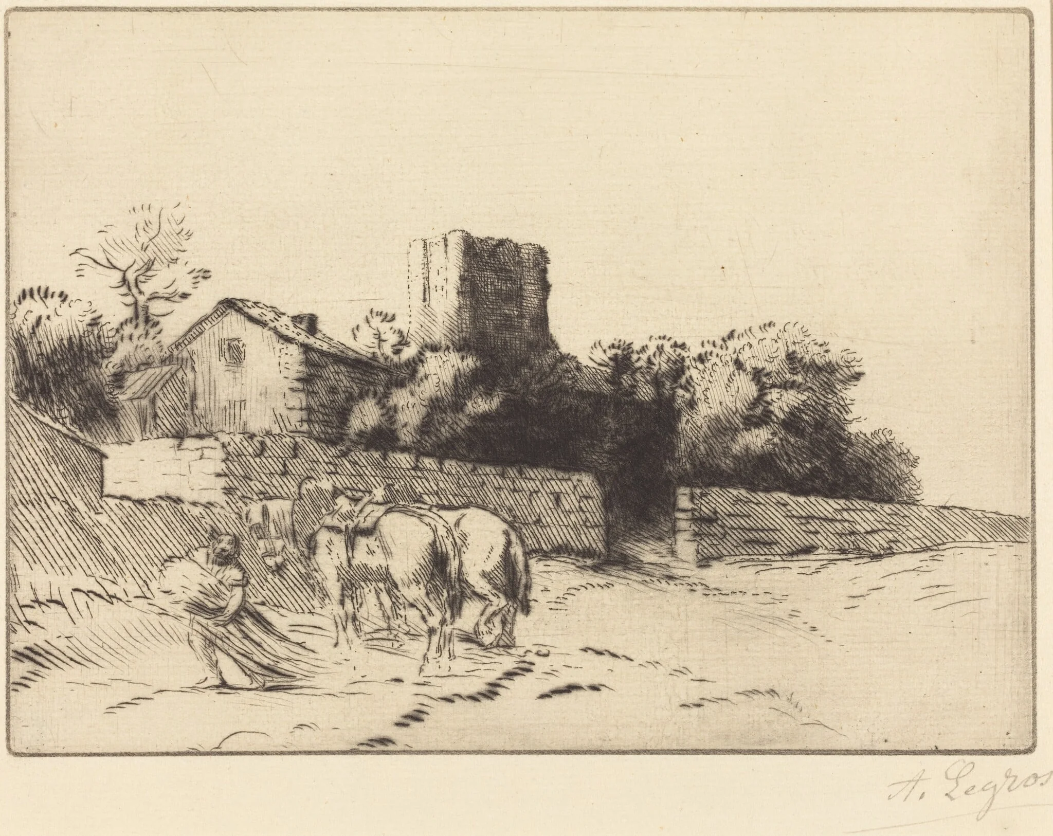 Rectory Wall (Le mur du presbytere), detail